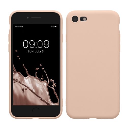 Pouzdro Kwmobile pro Apple iPhone SE (2022)/iPhone SE (2020)/iPhone 8, krémové, silikonové, KWM0000083F057C