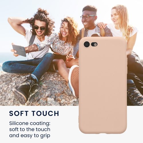 Pouzdro Kwmobile pro Apple iPhone SE (2022)/iPhone SE (2020)/iPhone 8, krémové, silikonové, KWM0000083F057C