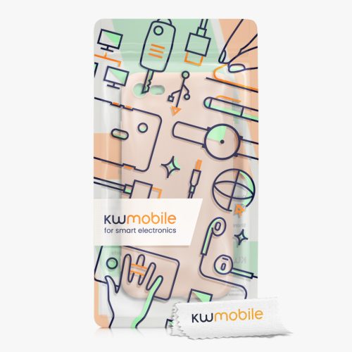 Pouzdro Kwmobile pro Apple iPhone SE (2022)/iPhone SE (2020)/iPhone 8, krémové, silikonové, KWM0000083F057C