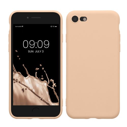 Pouzdro Kwmobile pro Apple iPhone SE (2022)/iPhone SE (2020)/iPhone 8, krémové, silikonové, KWM0000083F062C