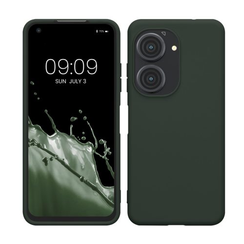 Pouzdro Kwmobile pro Asus Zenfone 10/Zenfone 9, tmavě zelené, silikonové, KWM0000171G008C
