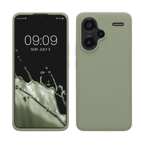 Pouzdro Kwmobile pro Xiaomi Redmi Note 13 Pro Plus 5G, světle zelené, silikonové, KWM000020KH009C