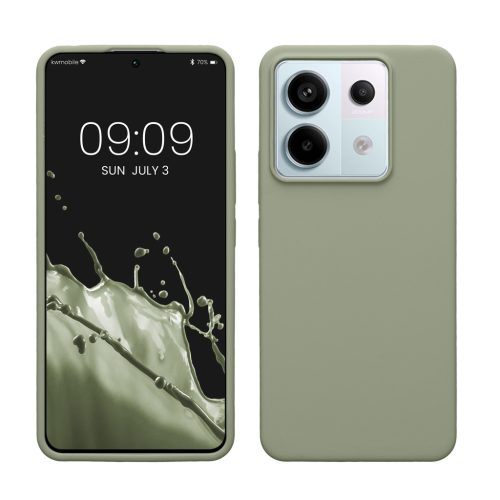 Pouzdro Kwmobile pro Xiaomi Redmi Note 13 Pro 5G, světle zelené, silikonové, KWM000020LF007C