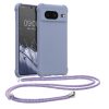 Pouzdro Kwmobile se šňůrkou na krk pro Google Pixel 8, modré, silikonové, KWM0000208T006C