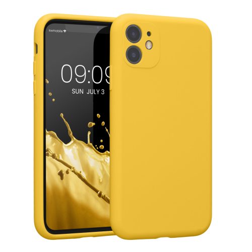 Silikonový kryt Kwmobile pro Apple iPhone 11, žlutý, KWM000016XQ012C