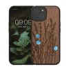 Pouzdro Kwmobile pro Apple iPhone 15, hnědé, dřevo/silikon, KWM000020EG003C
