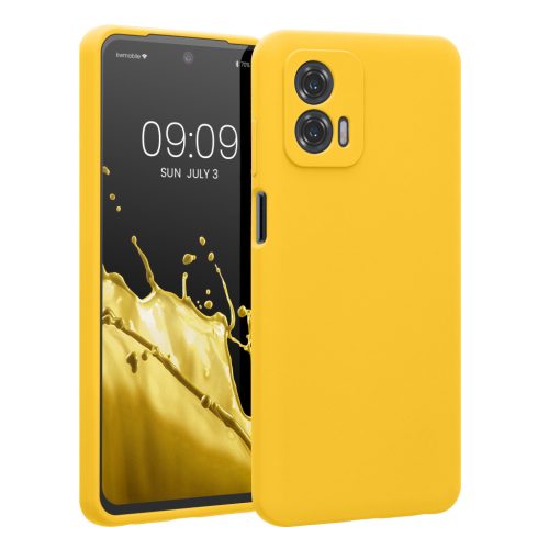 Pouzdro Kwmobile pro Motorola Moto G73, žluté, silikonové, KWM000018HA005C