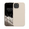 Pouzdro Kwmobile pro Apple iPhone 15, krémové, silikonové, KWM000020CA009C