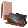 Pouzdro Kwmobile pro Samsung Galaxy A54 5G, světle růžová/hnědá, textilní/silikonové, KWM000021RZ001C