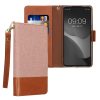 Pouzdro Kwmobile pro Samsung Galaxy A53 5G, světle růžová/hnědá, textilní/silikonové, KWM000021SA001C