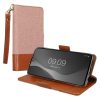 Pouzdro Kwmobile pro Samsung Galaxy A51, světle růžové/hnědé, textilní/silikonové, KWM000021SC001C