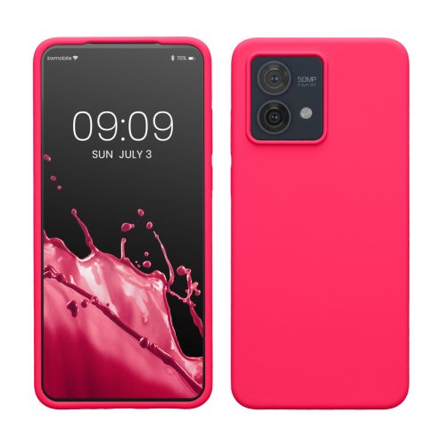 Pouzdro Kwmobile pro Motorola Moto G84, růžové, silikonové, KWM000022NO010C
