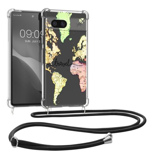 Pouzdro Kwmobile se šňůrkou na krk pro Google Pixel 7a, vícebarevné, silikonové, KWM000019YL004C