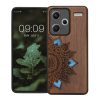 Pouzdro Kwmobile pro Xiaomi Redmi Note 13 Pro Plus 5G, hnědé, dřevo/silikon, KWM000020KL005C