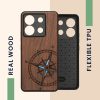Pouzdro Kwmobile pro Xiaomi Redmi Note 13 Pro 5G, hnědé, dřevo/silikon, KWM000020MN003C