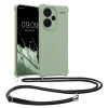 Pouzdro Kwmobile se šňůrkou na krk pro Xiaomi Redmi Note 13 Pro Plus 5G, světle zelené, silikonové, KWM000020ND004C