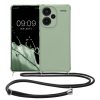 Pouzdro Kwmobile se šňůrkou na krk pro Xiaomi Redmi Note 13 Pro Plus 5G, světle zelené, silikonové, KWM000020ND004C