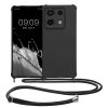 Pouzdro Kwmobile se šňůrkou na krk pro Xiaomi Redmi Note 13 Pro 5G, černé, silikonové, KWM000020NG003C