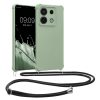 Pouzdro Kwmobile se šňůrkou na krk pro Xiaomi Redmi Note 13 Pro 5G, světle zelené, silikonové, KWM000020NG004C