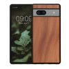 Pouzdro Kwmobile pro Google Pixel 7a, hnědé, dřevo/silikon, KWM000019YJ004C