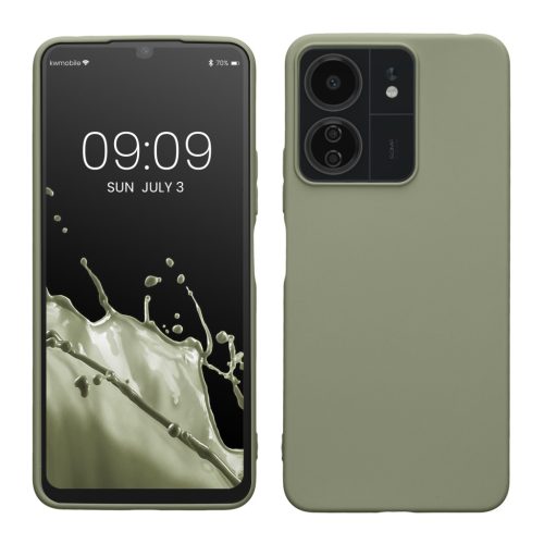 Pouzdro Kwmobile pro Xiaomi Poco C65/Redmi 13C, světle zelené, silikonové, KWM000020KM002C