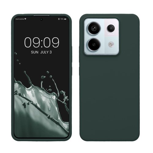 Pouzdro Kwmobile pro Xiaomi Redmi Note 13 Pro 5G, tmavě zelené, silikonové, KWM000020LF010C