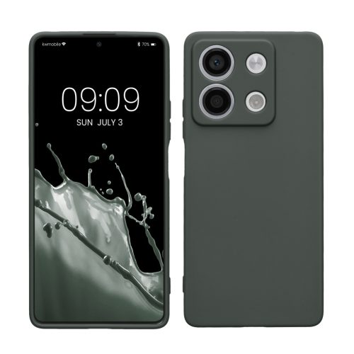 Pouzdro Kwmobile pro Xiaomi Redmi Note 13, tmavě zelené, silikonové, KWM000020LK007C