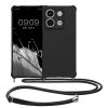 Pouzdro Kwmobile se šňůrkou na krk pro Xiaomi Redmi Note 13, černé, silikonové, KWM000020NC003C