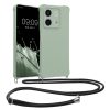 Pouzdro Kwmobile se šňůrkou na krk pro Xiaomi Redmi Note 13, světle zelené, silikonové, KWM000020NC004C