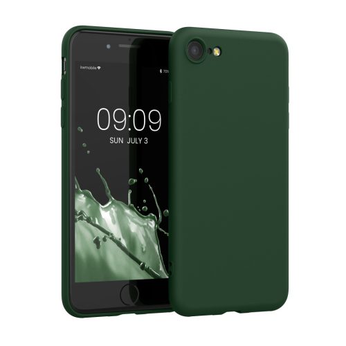 Pouzdro Kwmobile pro Apple iPhone SE (2022)/iPhone SE (2020)/iPhone 8, tmavě zelené, silikonové, KWM000010IU095C