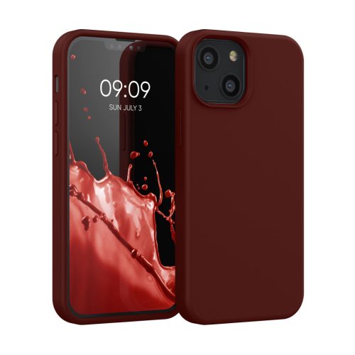 Silikonový kryt Kwmobile pro Apple iPhone 13 Mini, tmavě červený, KWM000013OU058C
