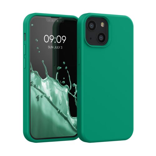Silikonový kryt Kwmobile pro Apple iPhone 13 Mini, zelený, KWM000013OU060C