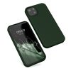 Silikonový kryt Kwmobile pro Apple iPhone 13, tmavě zelený, KWM000013OV096C