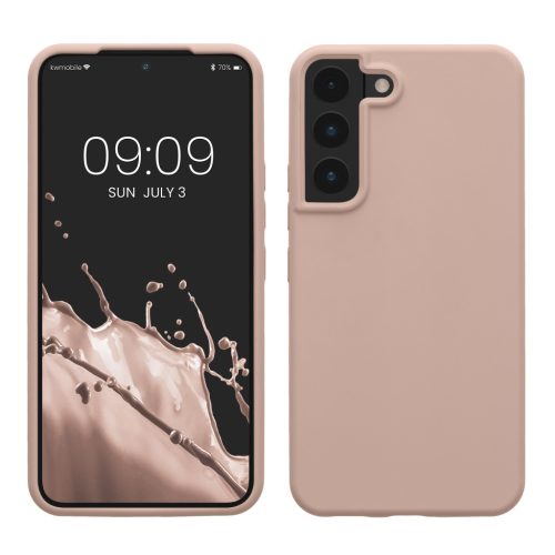 Pouzdro Kwmobile pro Samsung Galaxy S22, světle růžové, silikonové, KWM000014GR075C