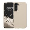 Pouzdro Kwmobile pro Samsung Galaxy S22, krémové, silikonové, KWM000014GR076C
