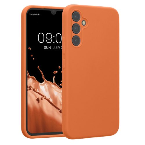 Pouzdro Kwmobile pro Samsung Galaxy A34 5G, oranžové, silikonové, KWM000018GC058C