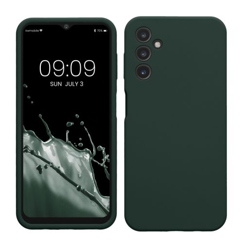 Pouzdro Kwmobile pro Samsung Galaxy A14 5G, tmavě zelené, silikonové, KWM000018GD042C