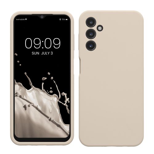 Pouzdro Kwmobile pro Samsung Galaxy A14 5G, krémové, silikonové, KWM000018GD046C