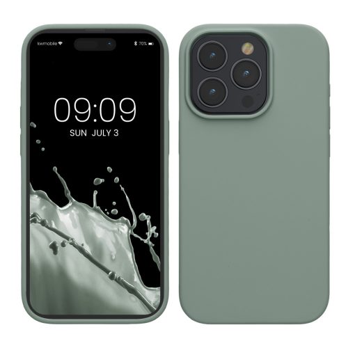 Silikonový kryt Kwmobile pro Apple iPhone 15 Pro, zelený, KWM000020CC029C