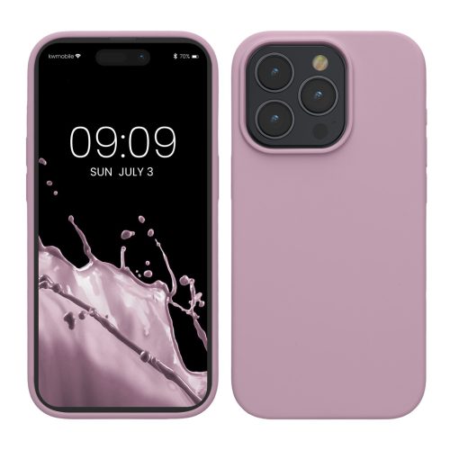 Silikonový kryt Kwmobile pro Apple iPhone 15 Pro, světle fialový, KWM000020CC031C