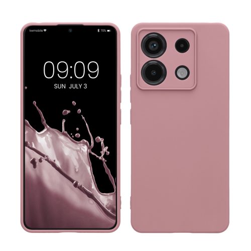 Pouzdro Kwmobile pro Xiaomi Redmi Note 13 Pro 5G, světle růžové, silikonové, KWM000020LD023C