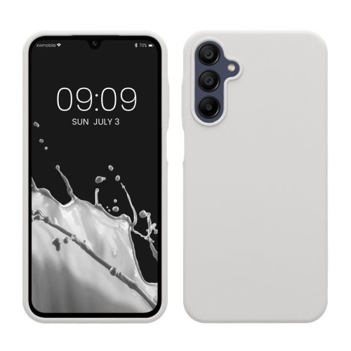 Pouzdro Kwmobile pro Samsung Galaxy A15 5G, bílé, silikonové, KWM000021MF026C
