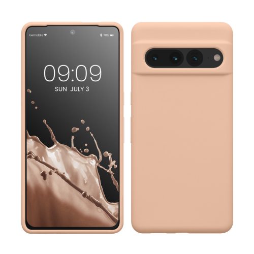 Pouzdro Kwmobile pro Google Pixel 7 Pro, krémové, silikonové, KWM0000171J045C