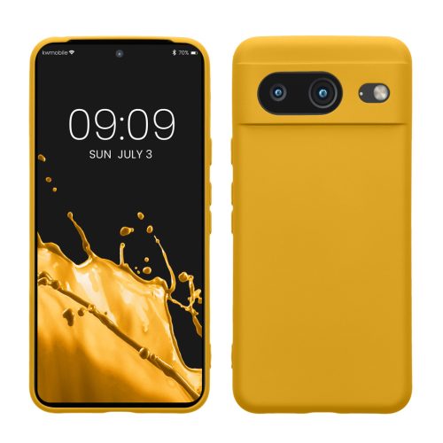 Pouzdro Kwmobile pro Google Pixel 8, žluté, silikonové, KWM0000208L019C