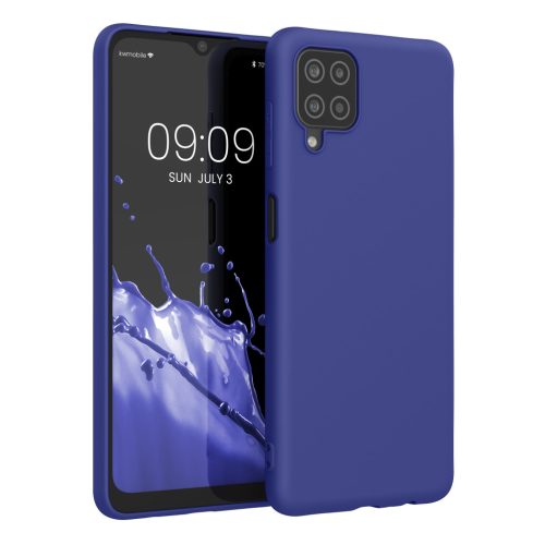 Silikonový kryt Kwmobile pro Samsung Galaxy A12, modrý, KWM000012BL065C