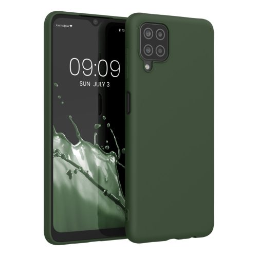 Silikonový kryt Kwmobile pro Samsung Galaxy A12, tmavě zelený, KWM000012BL066C