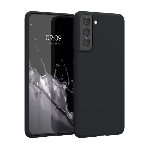 Pouzdro Kwmobile pro Samsung Galaxy S21, tmavě modré, silikonové, KWM000012BS043C