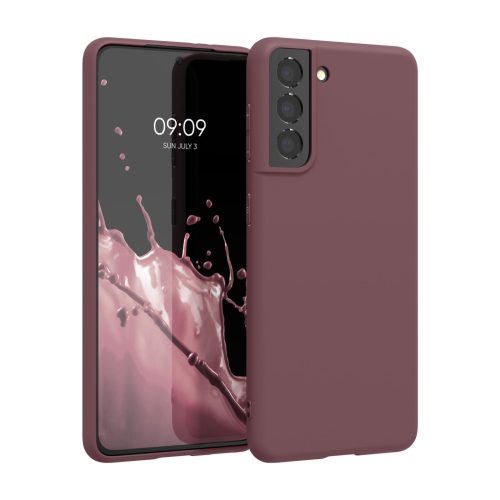 Silikonový kryt Kwmobile pro Samsung Galaxy S21, Třešňový květ, KWM000012BS047C