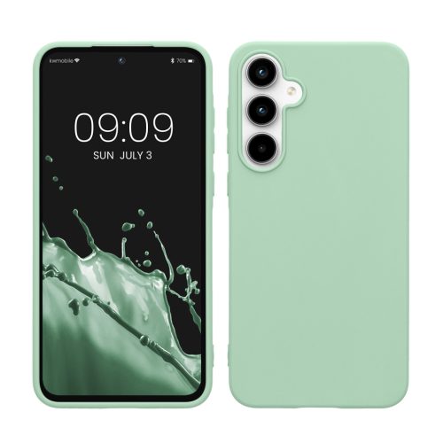Pouzdro Kwmobile pro Samsung Galaxy A55 5G, světle zelené, silikonové, KWM000021MG021C