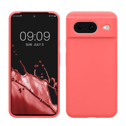 Pouzdro Kwmobile pro Google Pixel 8, růžové, silikonové, KWM000020JF031C
